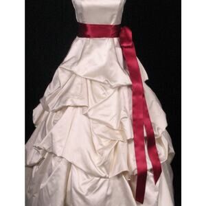 Wine Swiss Double Faced Satin Ribbon Sash Belt 4 Wedding Dress 2 3/4" x 4 1/2 yd
